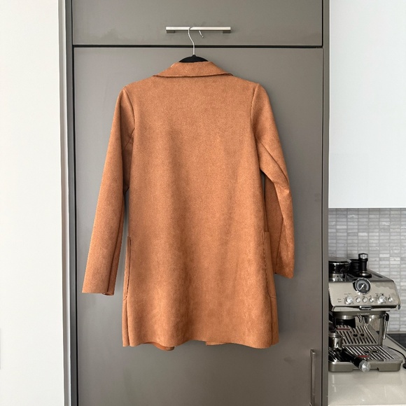 Faux Suede Brown Jacket w/Pockets - Picture 8 of 12